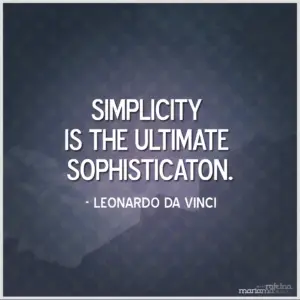 SIMPLICITY LEONARDODAVINCI QuoteArt