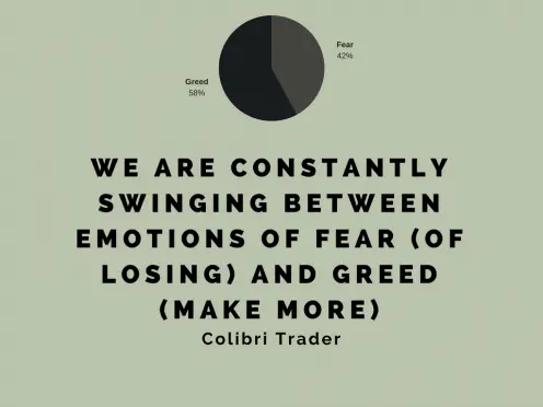 We are constantly swinging between emotions of fear of losing and greed to make more