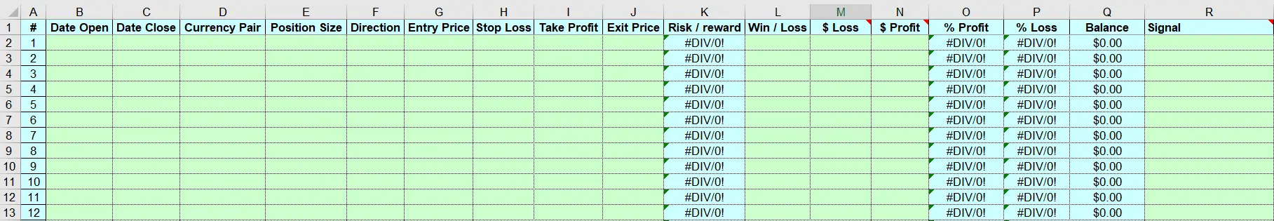 Trading journal excel free download