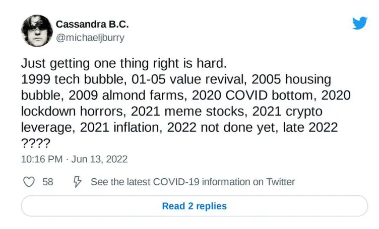 Michael Burry&#8217;s Warning for the 2022 Stock Market Crash