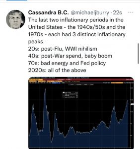 Burry Inflation tweet