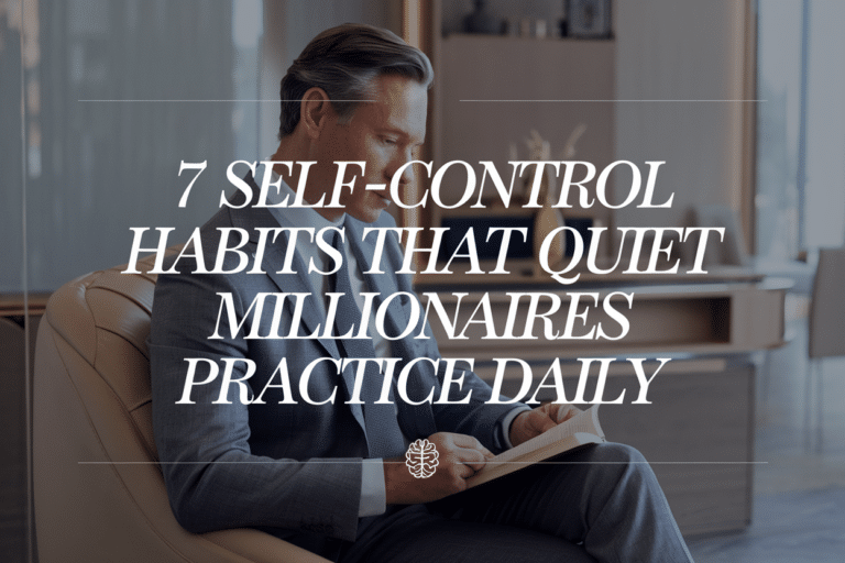 7 Self-Control Habits That Quiet Millionaires Practice Daily - New Trader U