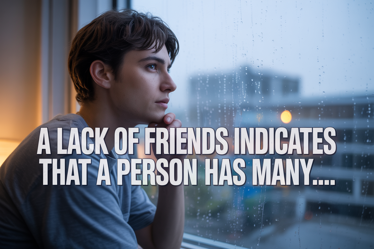 A Lack of Friends Indicates That a Person Has Many...