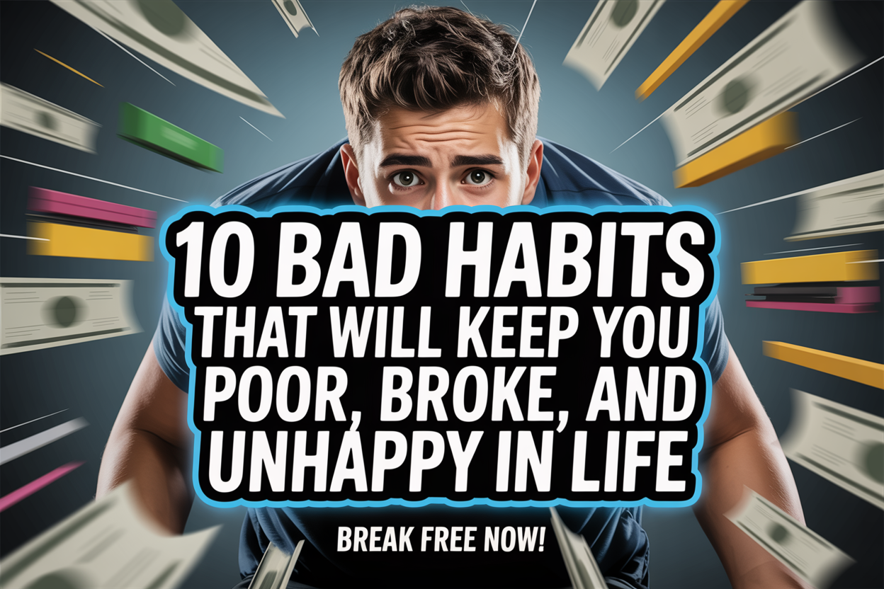 10 Bad Habits That Will Keep You Poor, Broke, and Unhappy In Life
